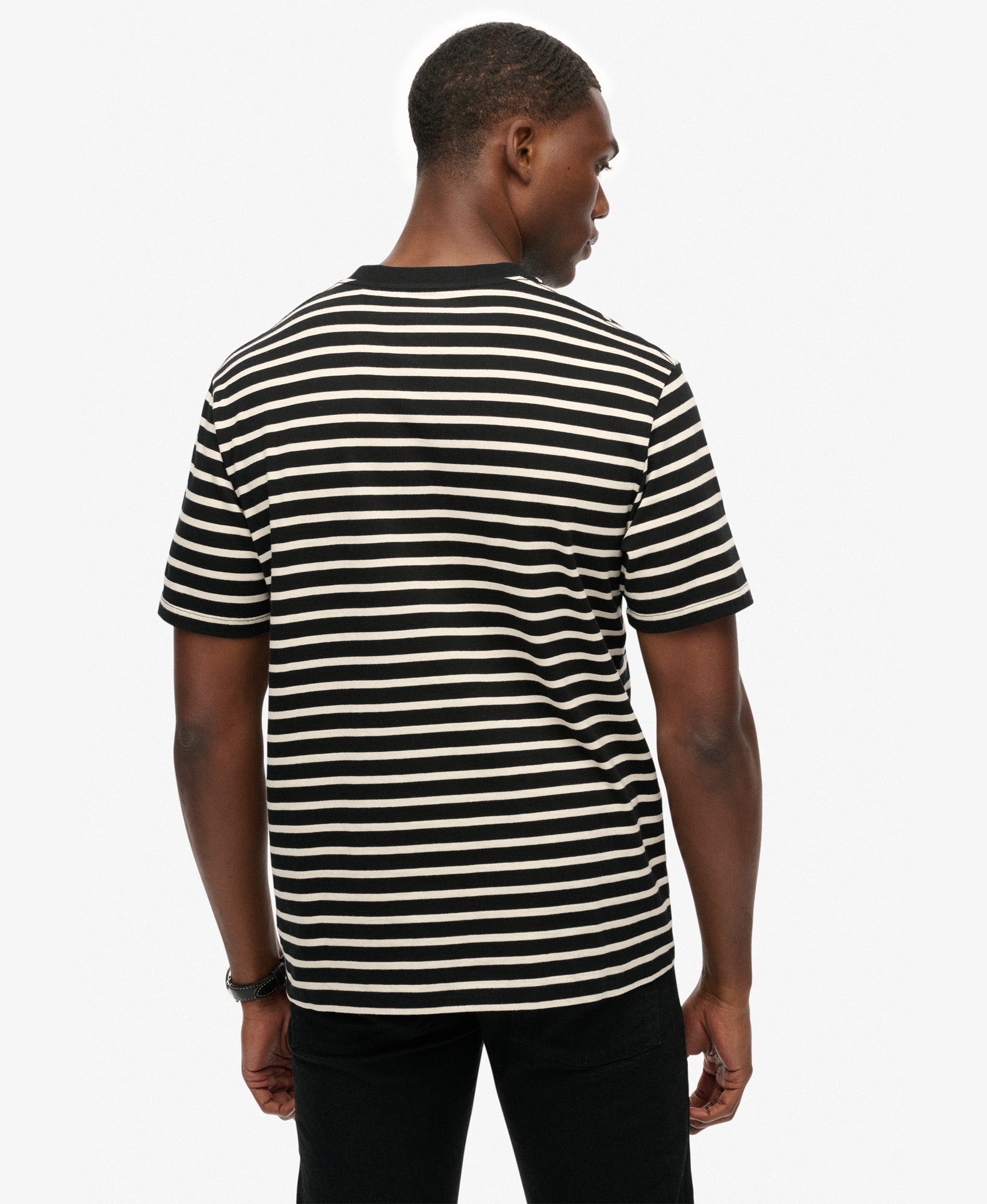 Merchant Stripe Tee | Black Stripe