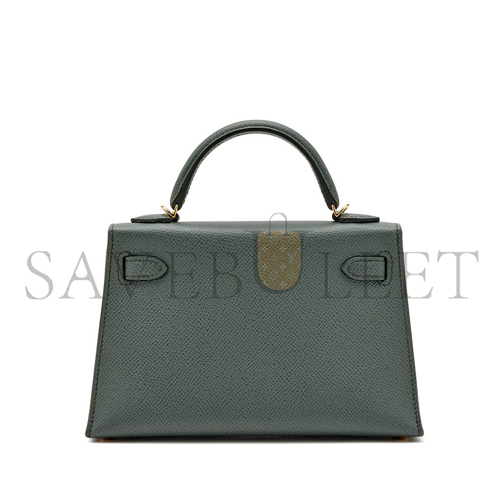 HERMÈS EPSOM MINI KELLY 20 GOLD HARDWARE (19*12*5.5cm)
