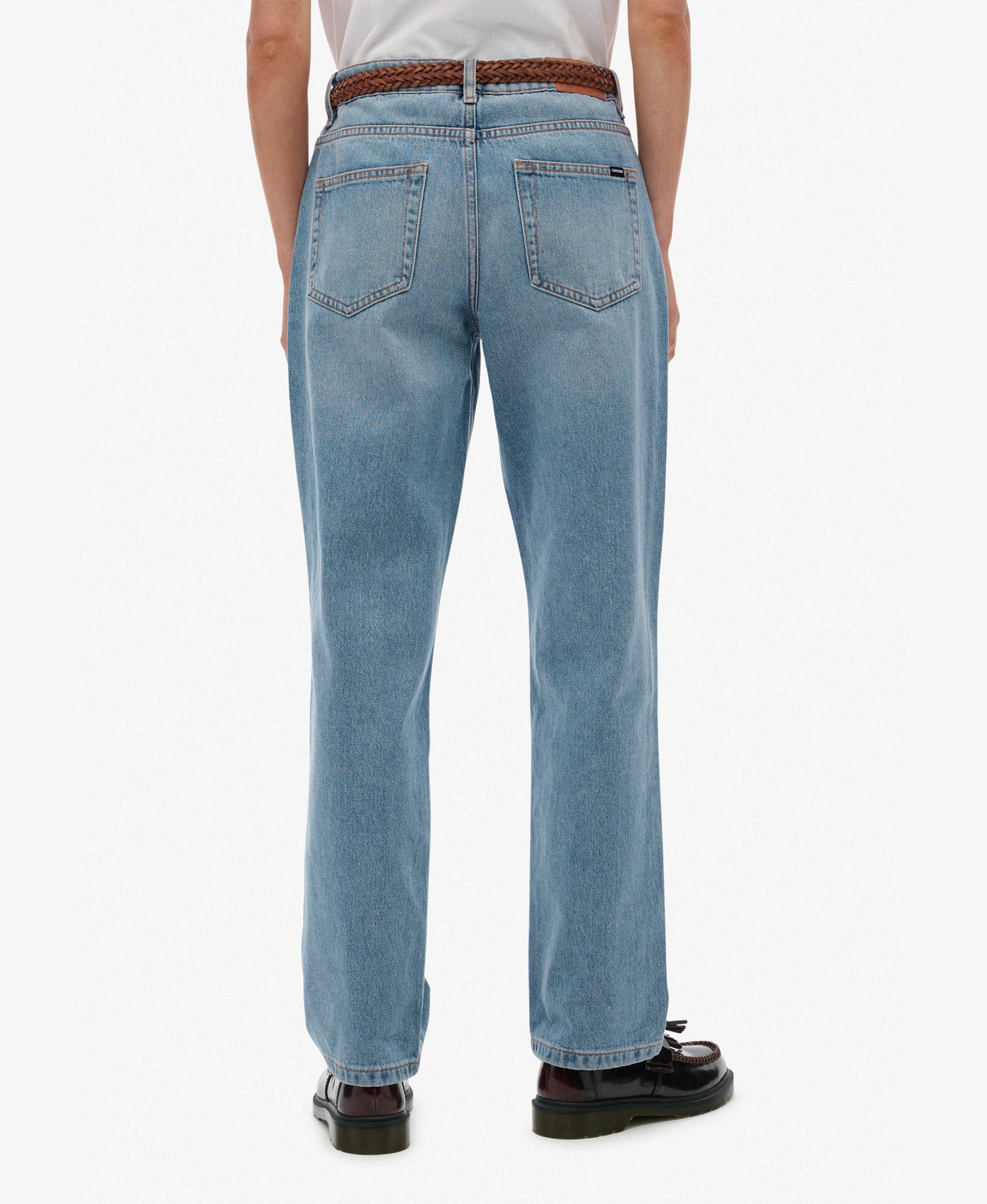 Mid Rise Straight Jean | Mid Blue Denim 30