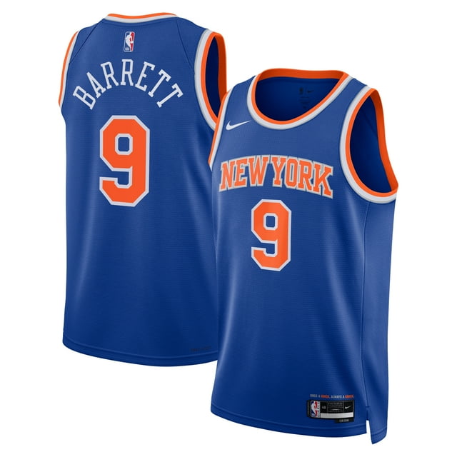 New York Knicks RJ Barrett Blue Swingman Jersey - Icon Edition