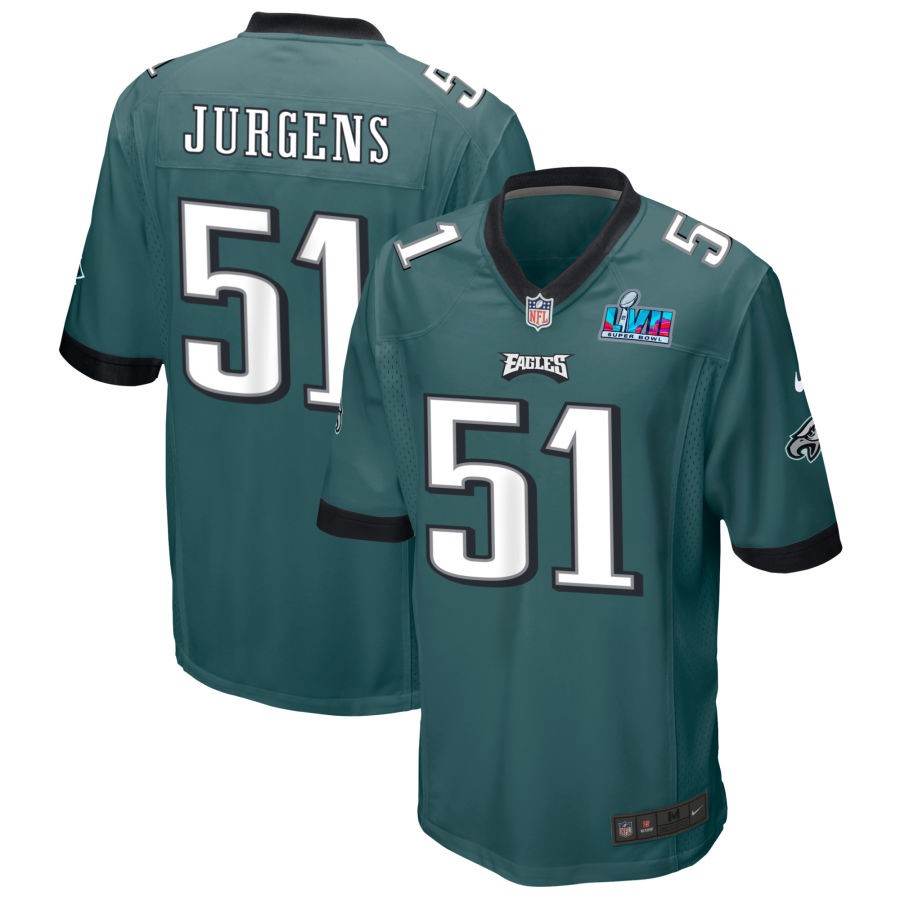 Cam Jurgens Philadelphia Eagles  Super Bowl LVII Game Jersey - Midnight Green