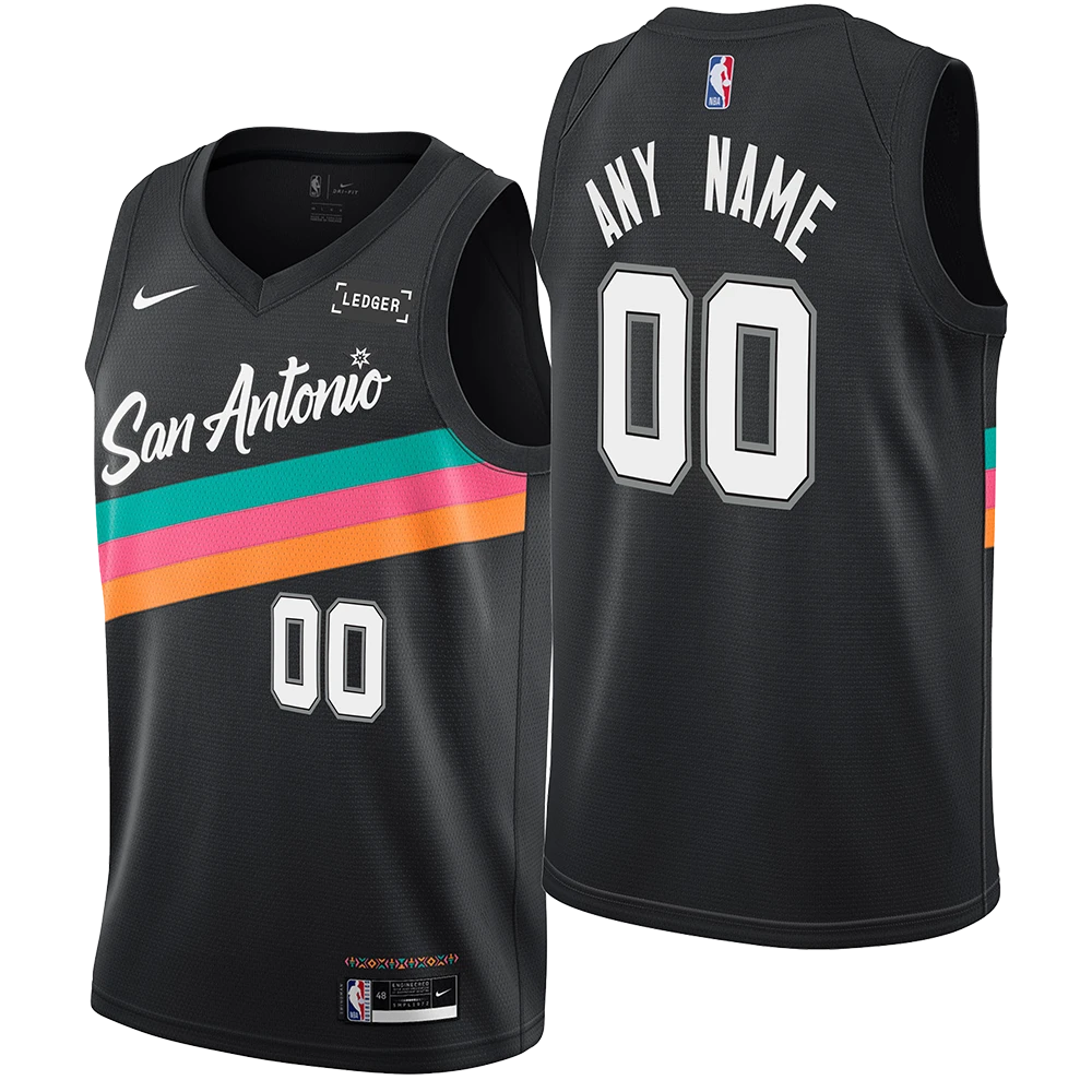Custom San Antonio Spurs Men's 2025-2026 City Edition Swingman Jersey - Black