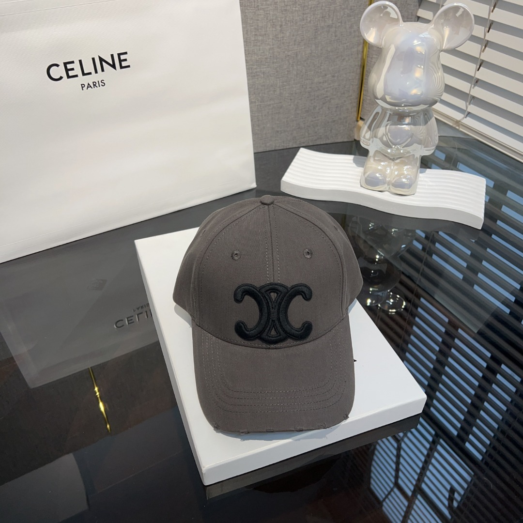Ceiline Letter Embroidered Cap   Sunhat （Replica）