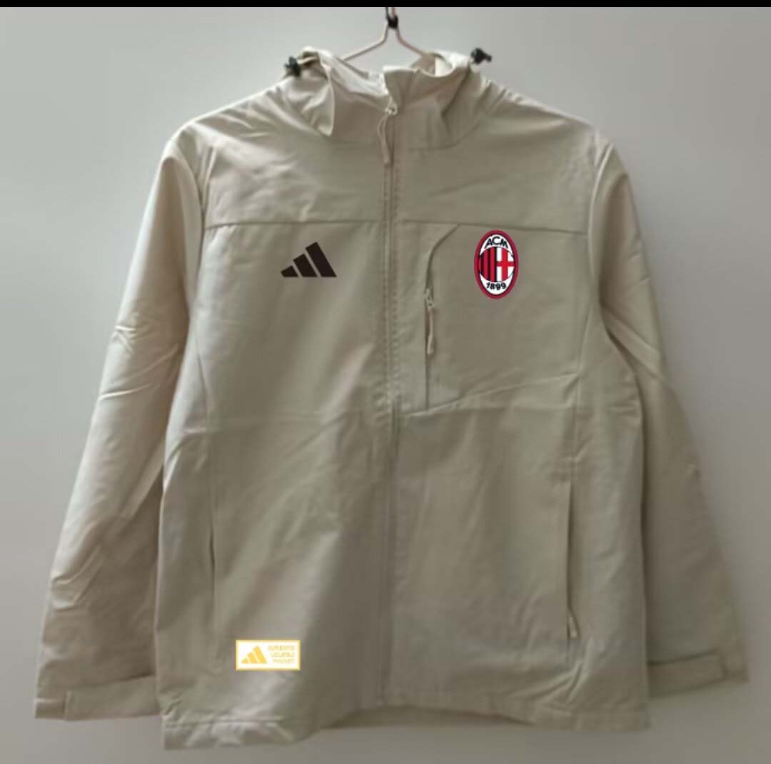 2025/2026 AC Milan Windbreaker white Soccer Jersey 1:1 Thai Quality