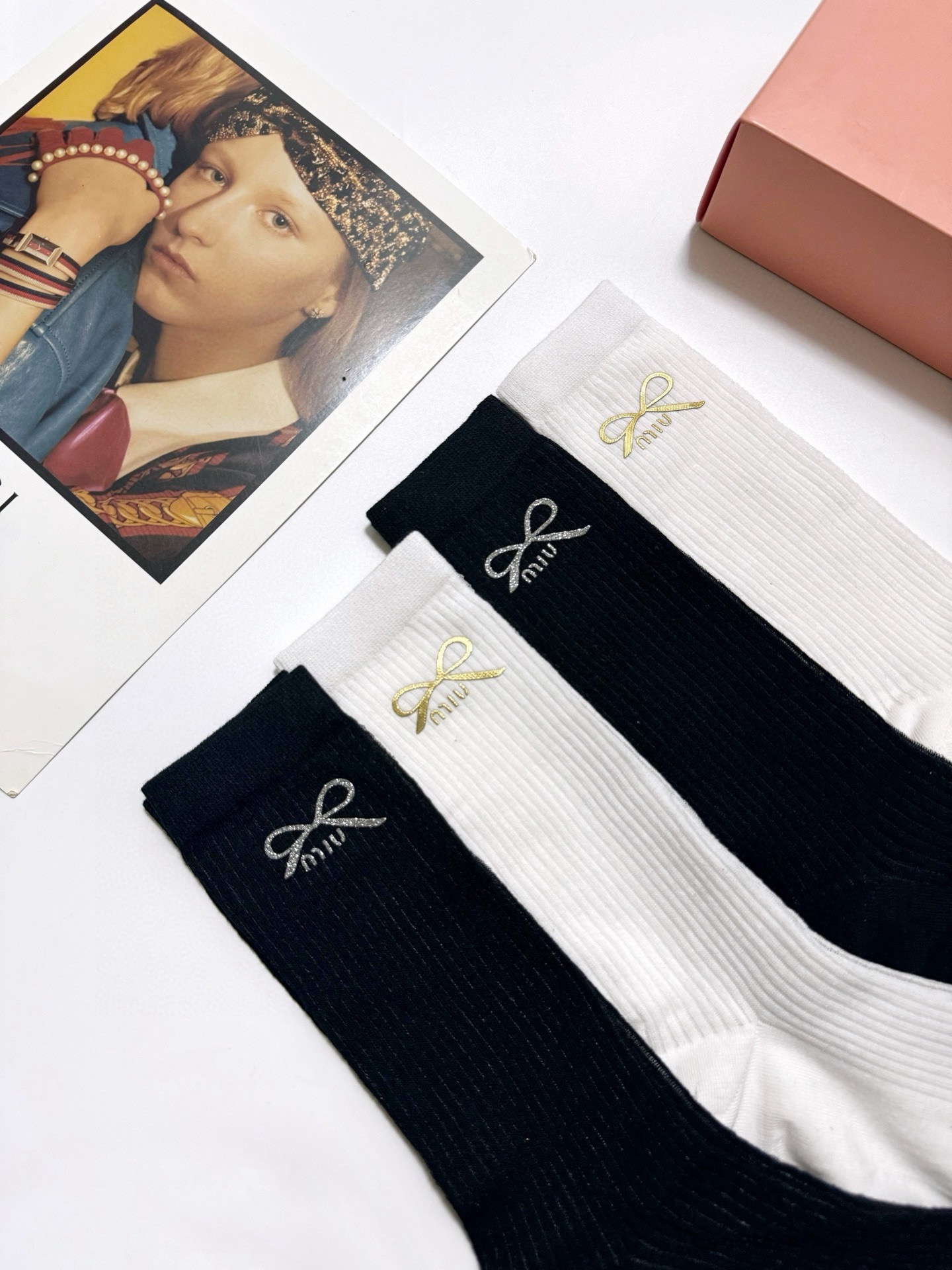 TOP Miu Miu Socks - 4 Pieces as a Set