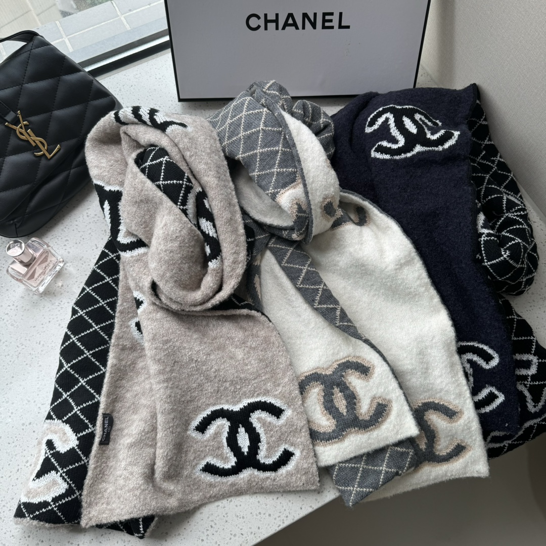 TOP CHANEL Scarf 30*185cm - 3 Colors