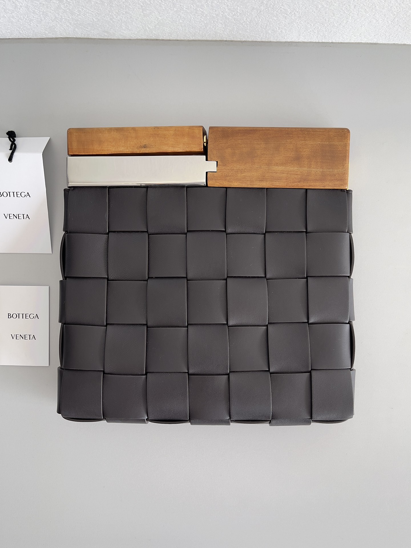 TOP Bottega Veneta BV Woven Sheepskin Bag