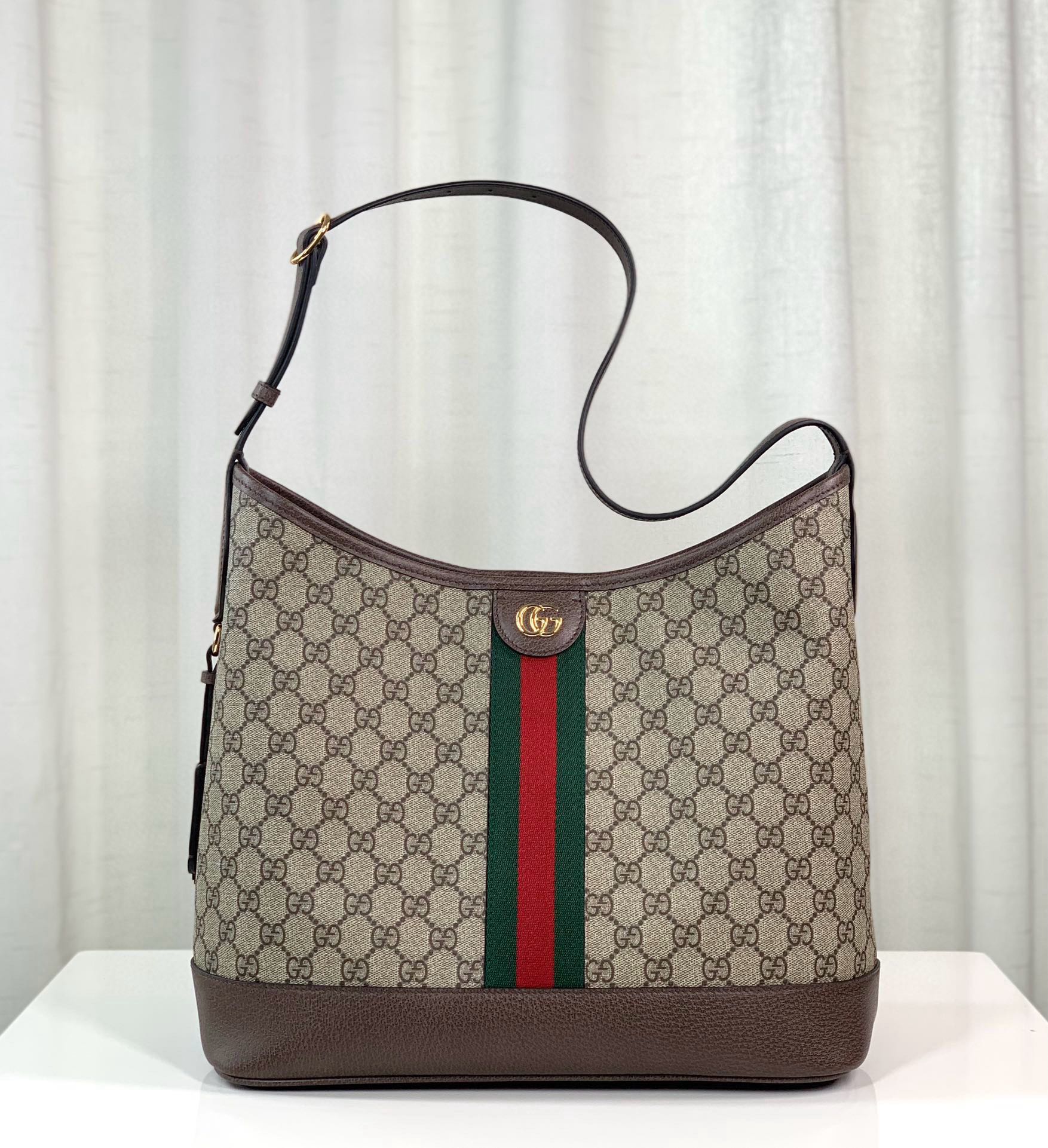 TOP GUCCI Ophidia Series GG Shoulder Backpack - 23X21X12cm/34X32X17cm - GHW