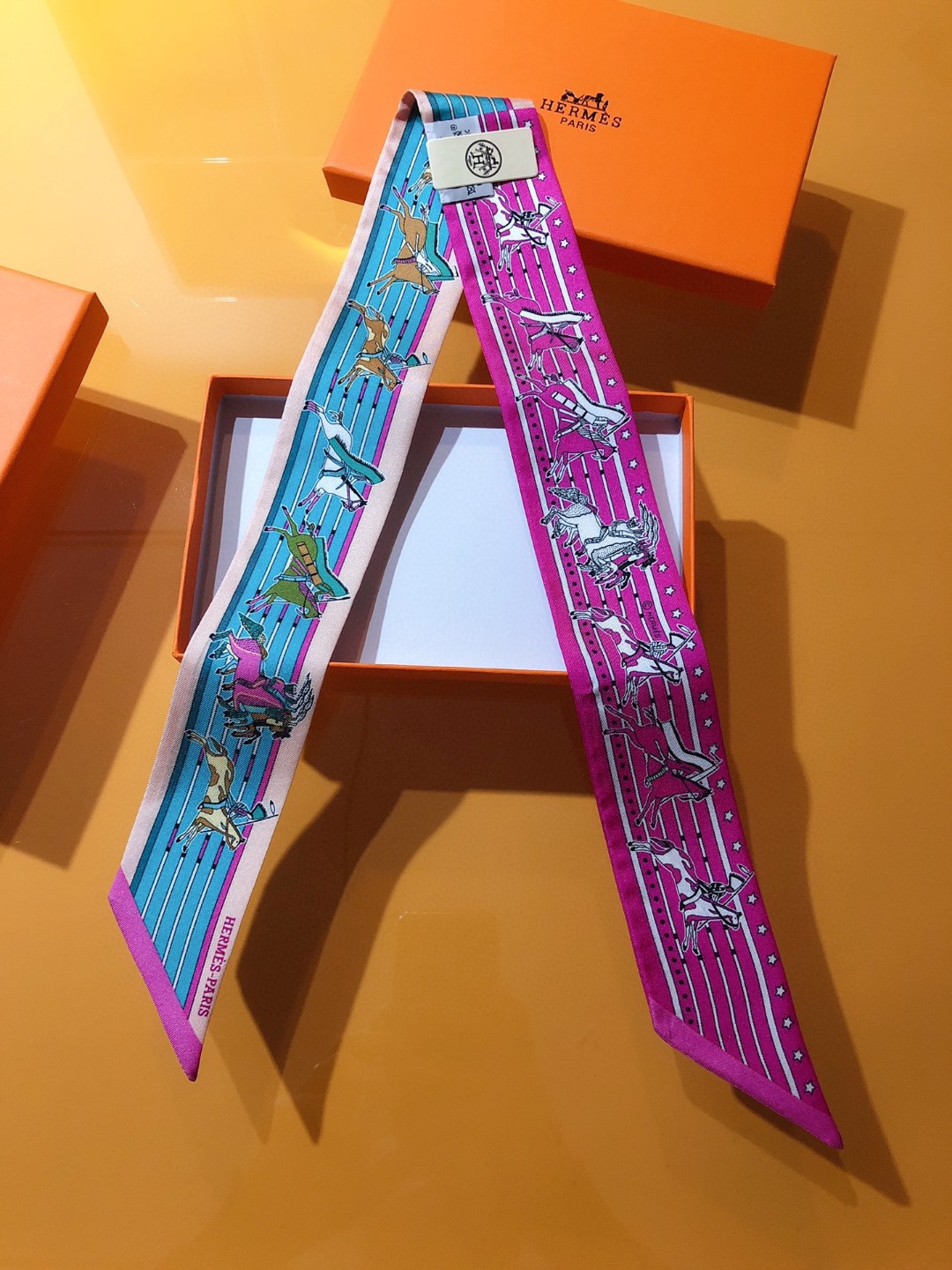 TOP HERMES Chef Pawnee Twilly Scarf 86 x 5 cm - 4 Colours