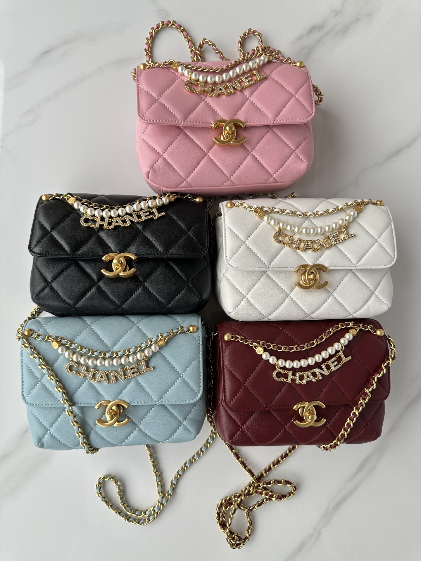 TOP CHANEL Flap Bag Lambskin 19x12.5x8cm/23x15x9cm - 5 Color