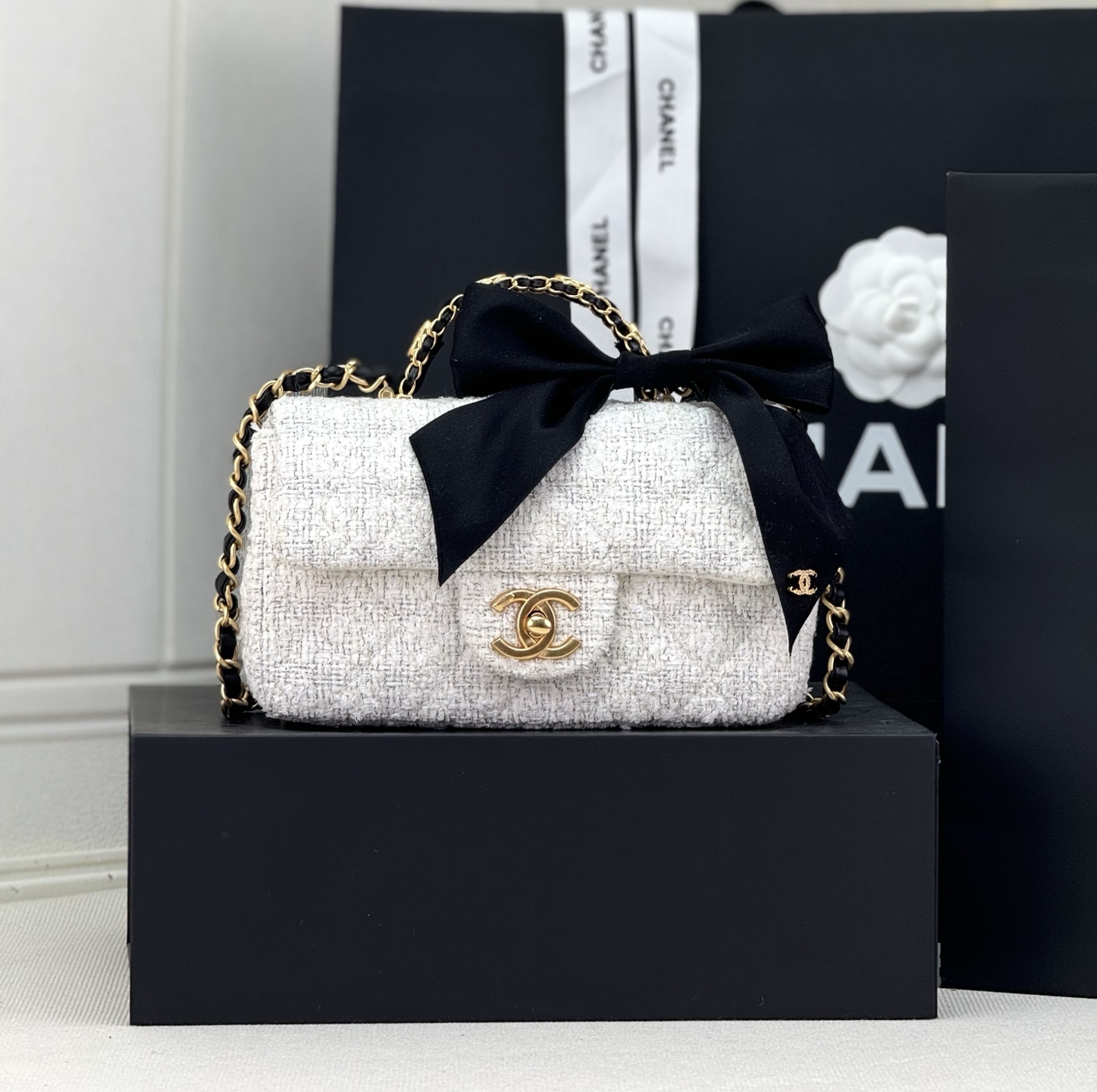 TOP CHANEL Flap Bag with Handle 20x13x6cm - 2 Color