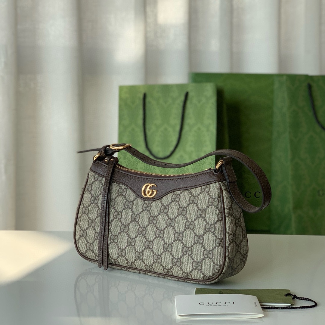 TOP GUCCI Ophidia Bag 25X15.5X6cm - Brown