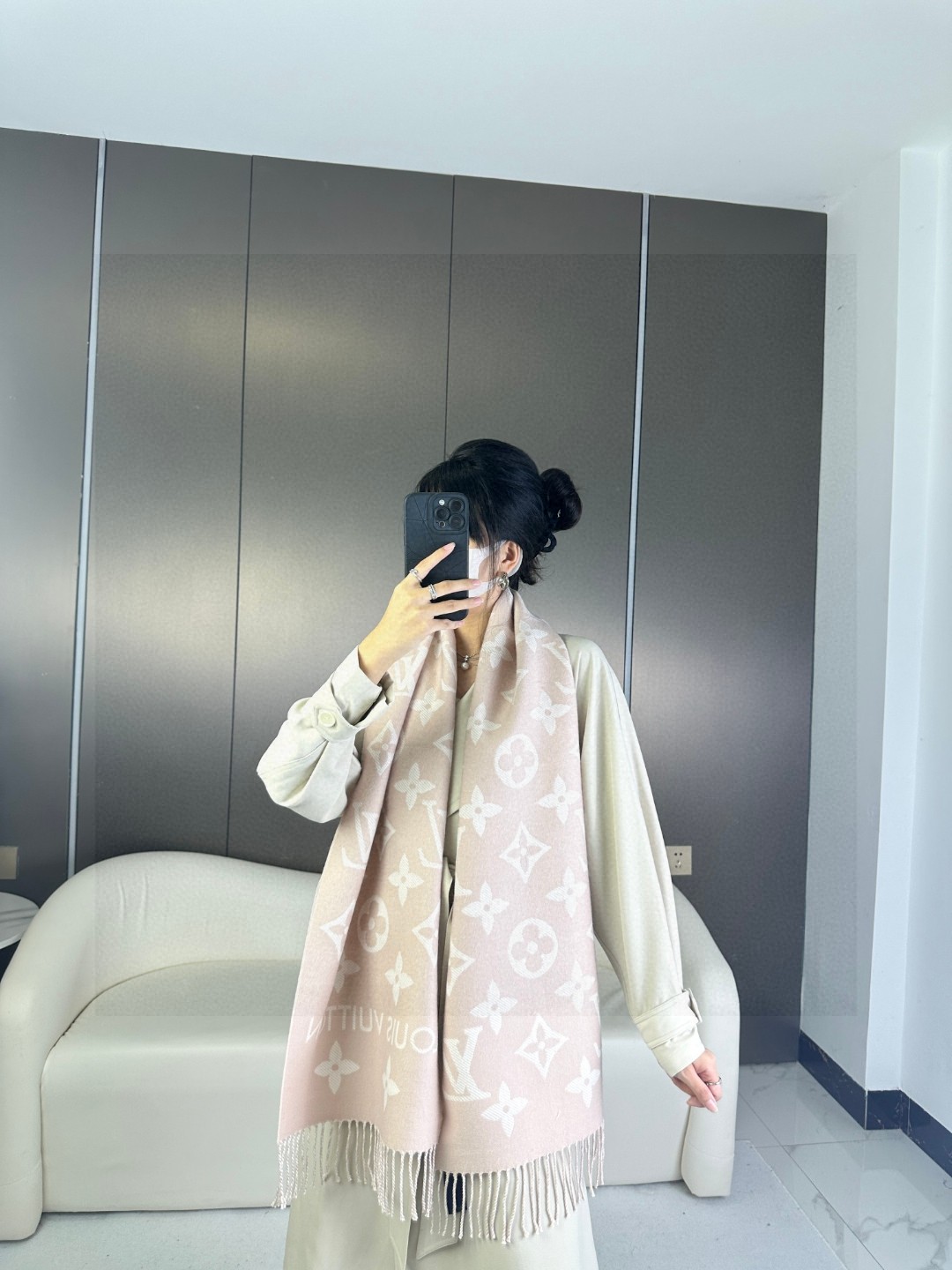 TOP Louis Vuitton LV Monogram Cashmere Scarf 34*180cm - 4 Colors