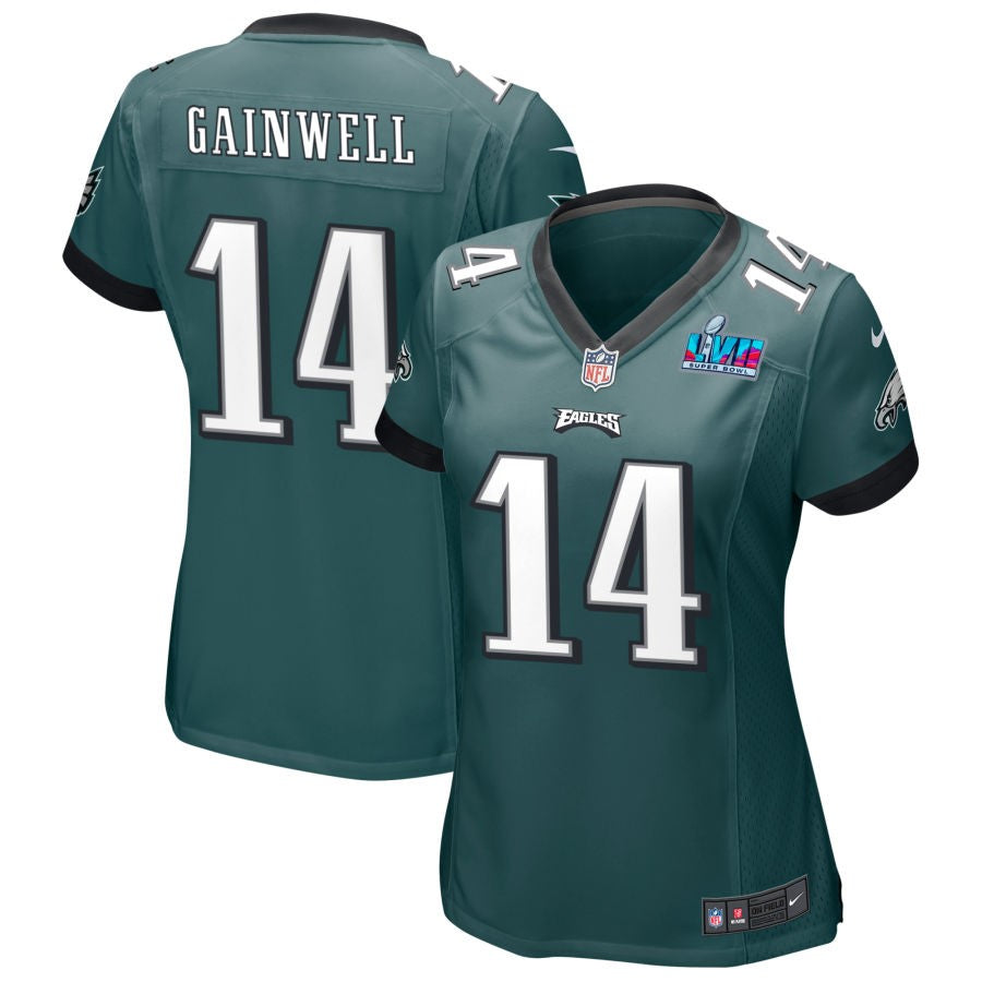 Kenneth Gainwell Philadelphia Eagles  Women's Super Bowl LVII Game Jersey - Midnight Green
