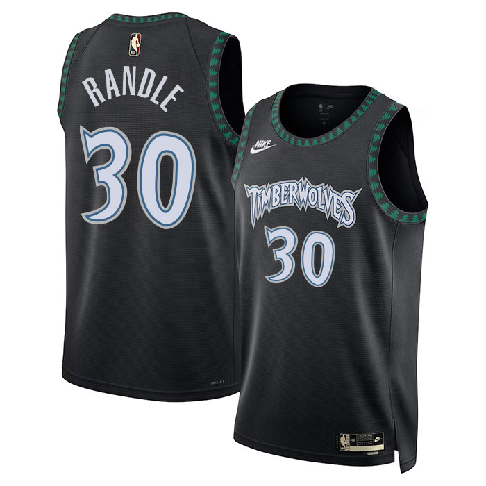Men's Minnesota Timberwolves Julius Randle #30 Jersey - Black