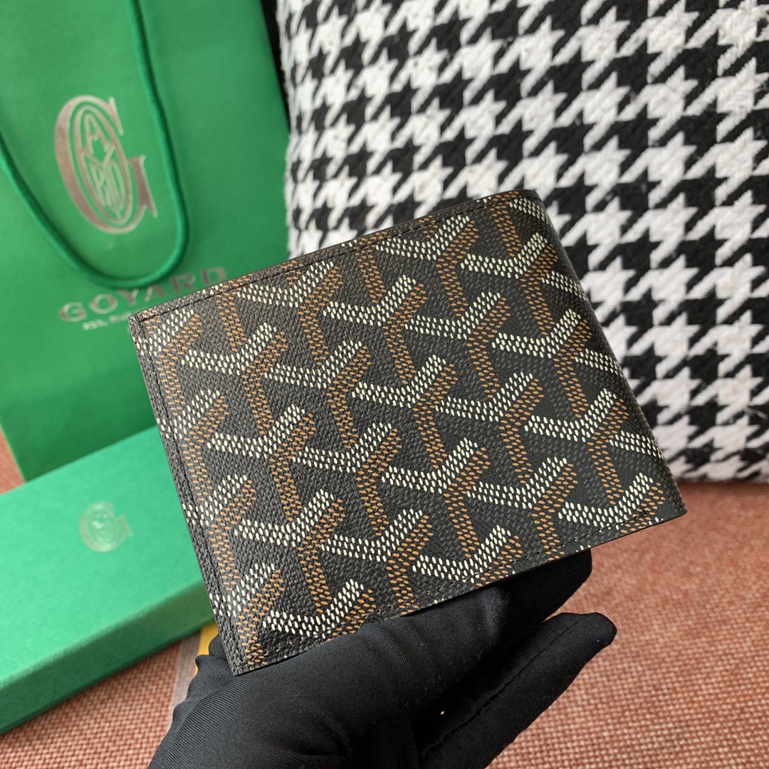 TOP Goyard Folding Wallet - Black