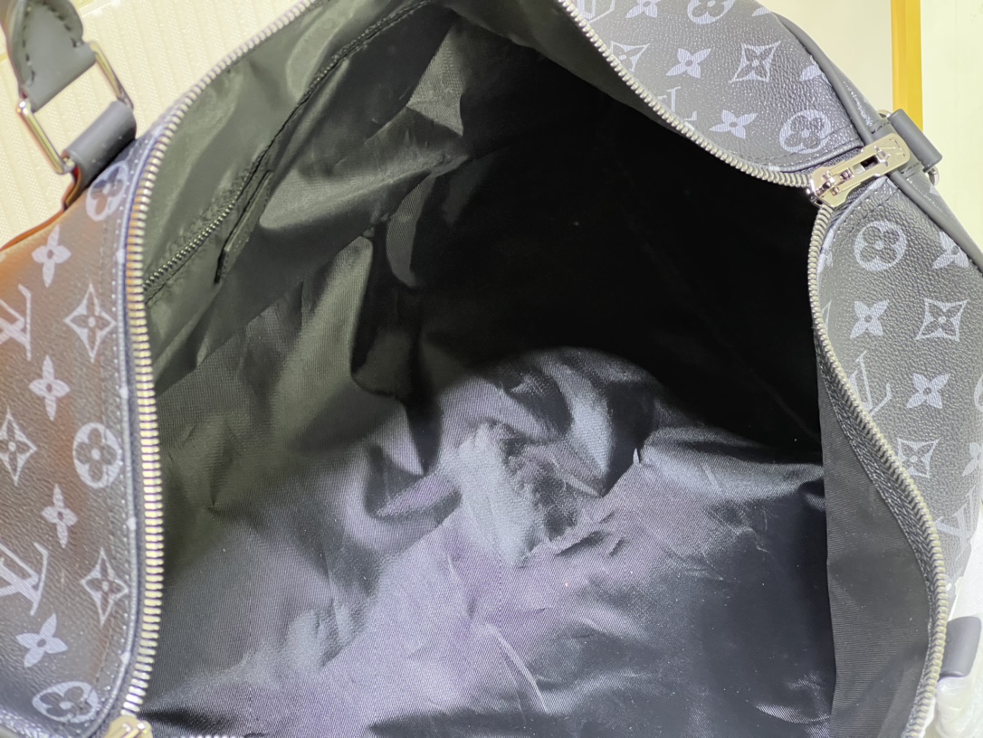TOP Louis Vuitton LV Keepall Travel Bag 50x29x23cm-Black and White