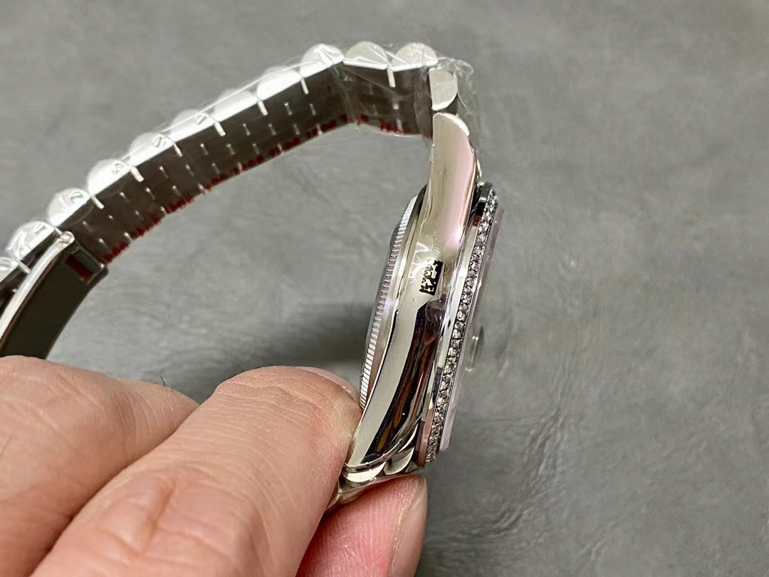 TOP ROLEX Purple Dial Watch 36mm - Sliver