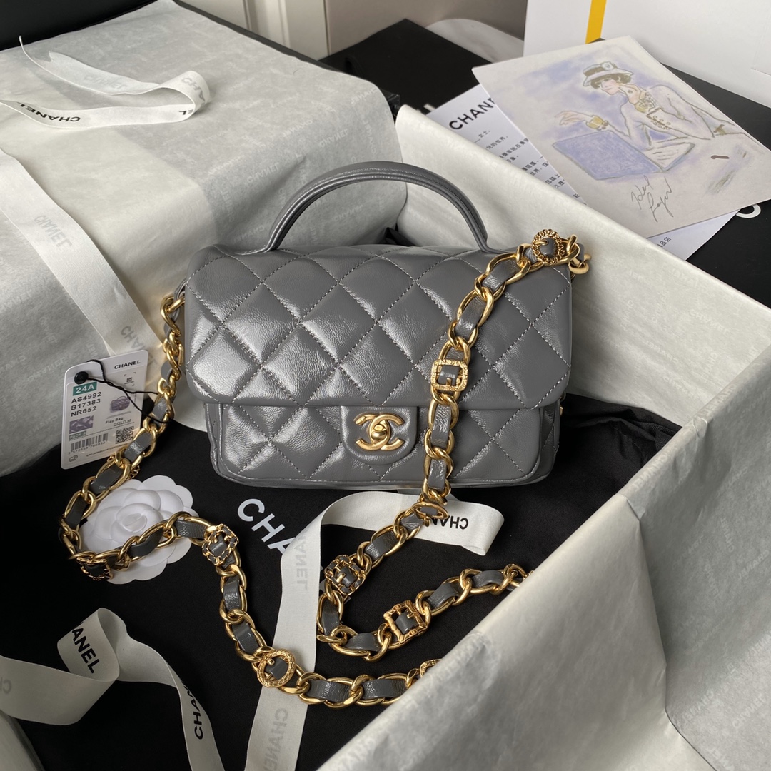 TOP CHANEL 24A Messenger Bag 20×20×7cm - 3 Colos