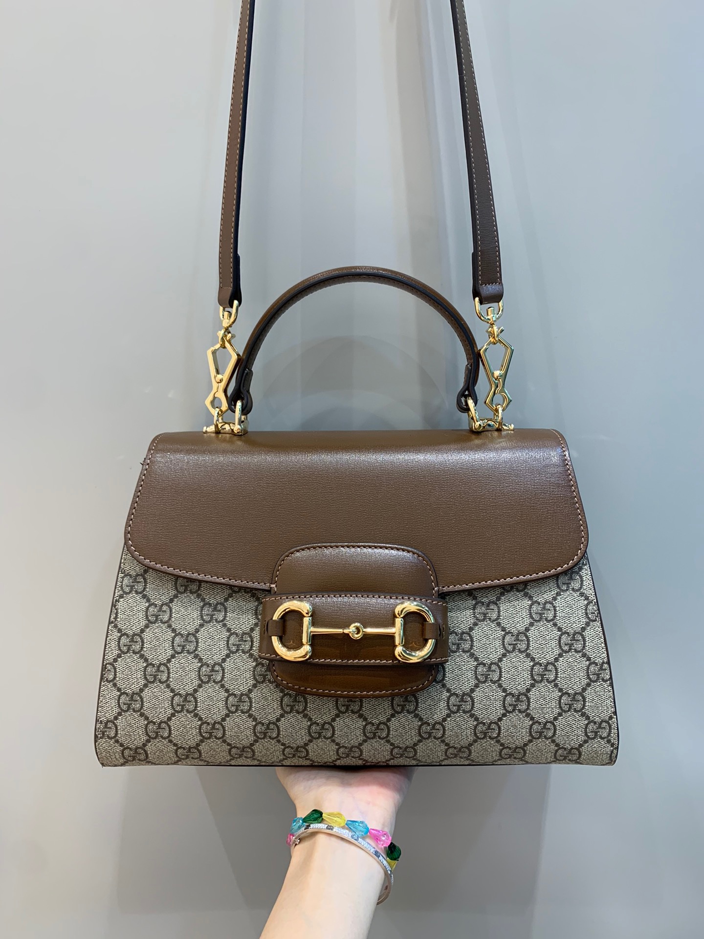 TOP GUCCI Horsebit 1995 Bag Large 29x21x11cm - GHW