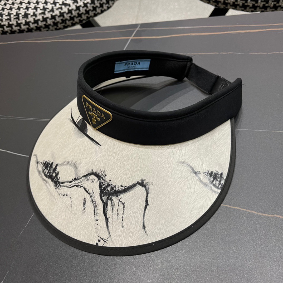 TOP PRADA Sunscreen Hat- Two Colors