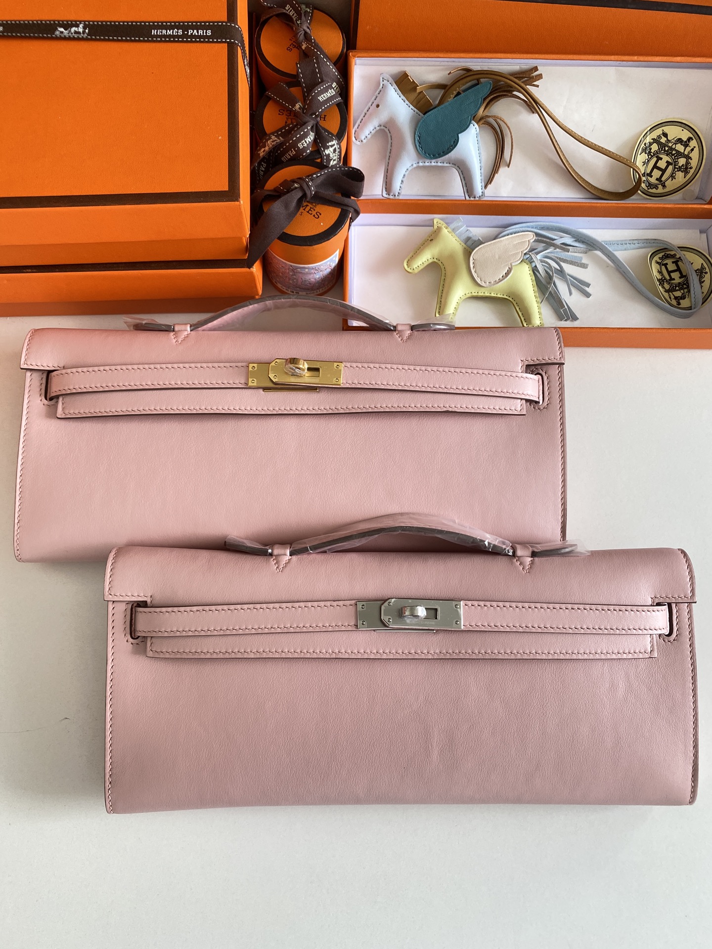 TOP HERMES Kelly Cut Epsom 31CM - Pink - GHW&SHW