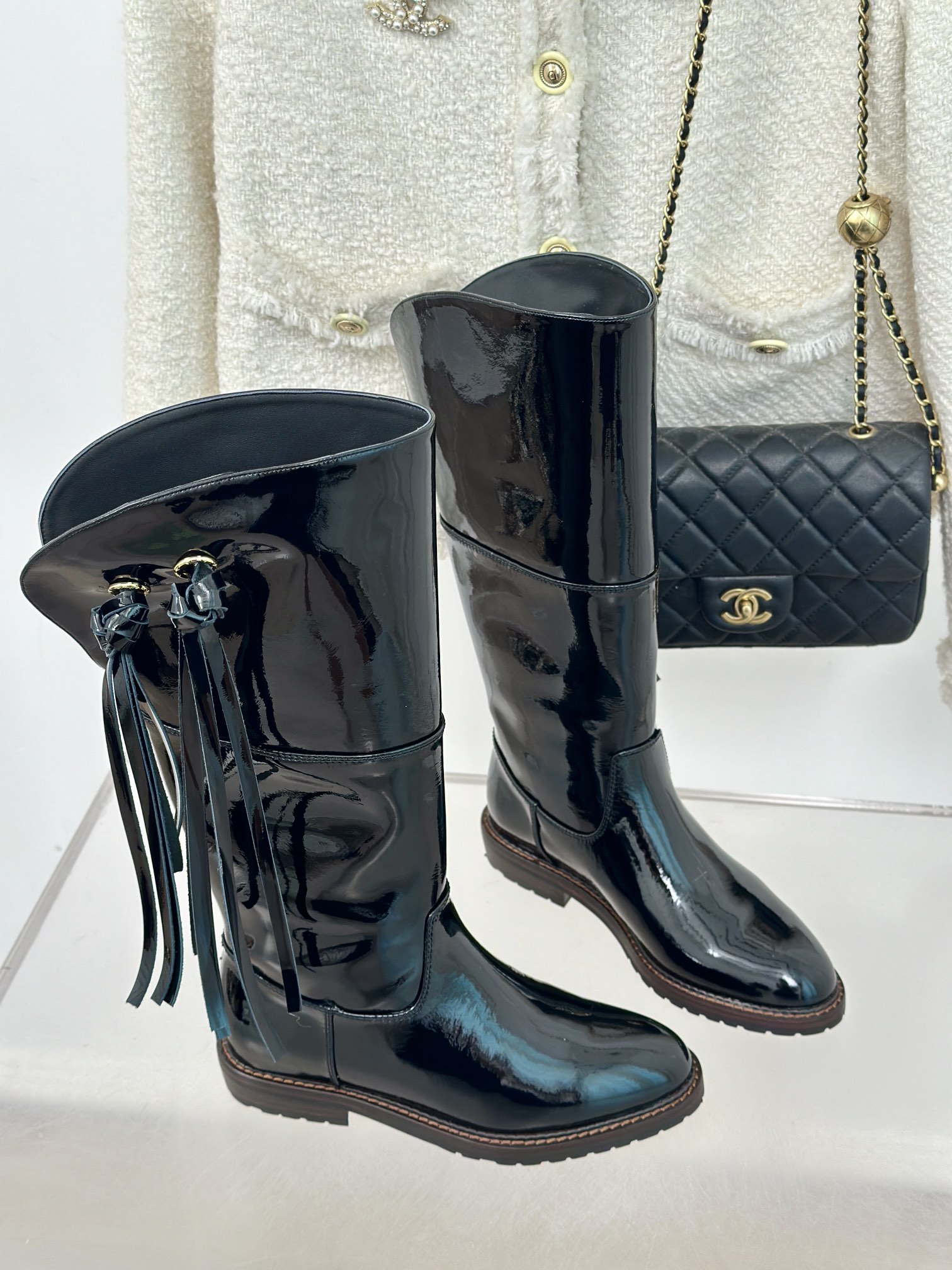 TOP CHANEL Tassel Long Boots - 3 Color