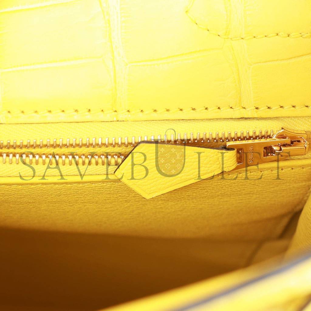 HERMES MASTER KELLY 32 MATTE ALLIGATOR GOLD HARDWARE (32*23*10.5cm)