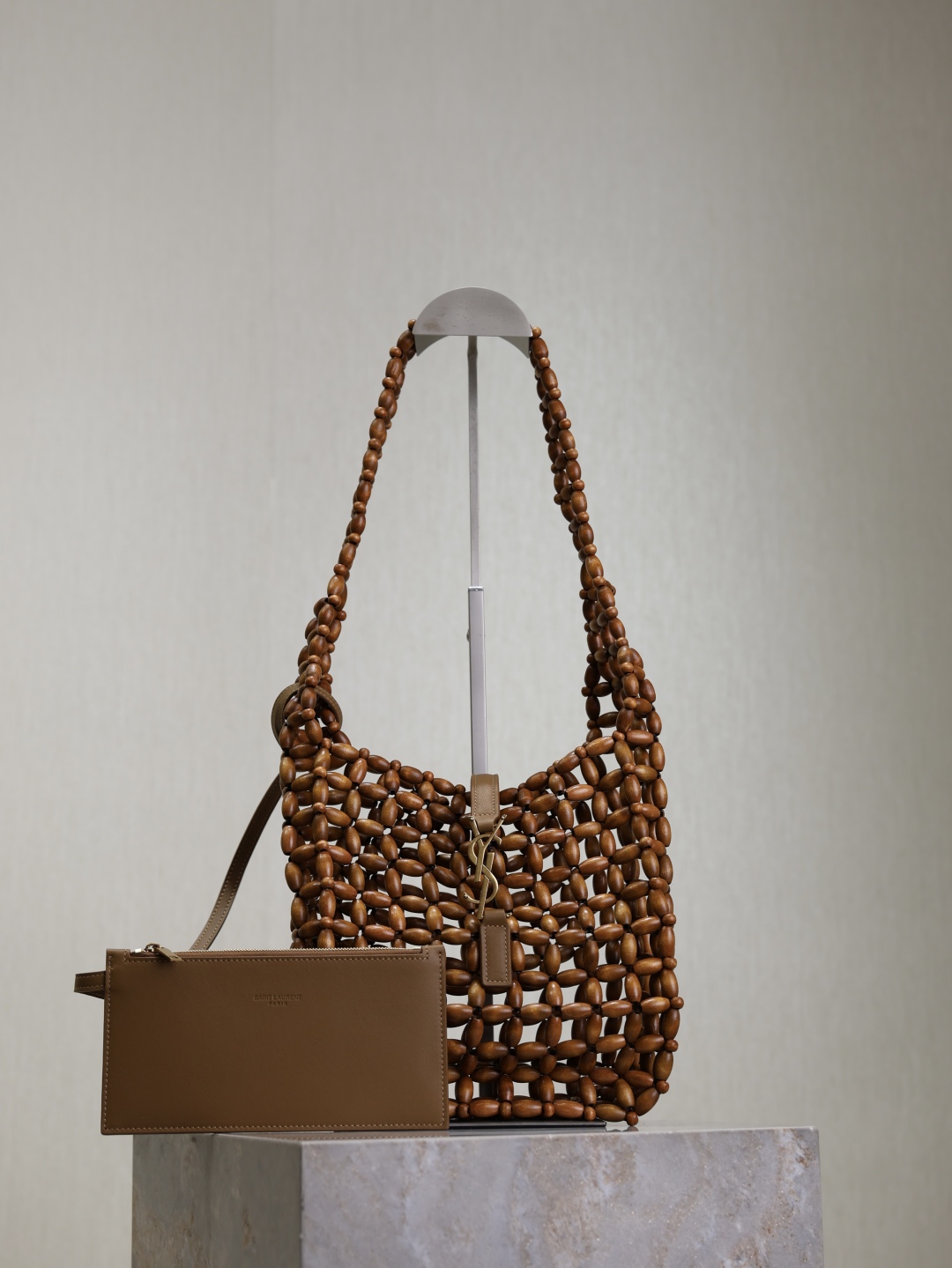 TOP Yves Saint Laurent YSL Le 5A7 Bag Hand-Woven Bag 23×22×8.5cm/30×35×10cm - Brown