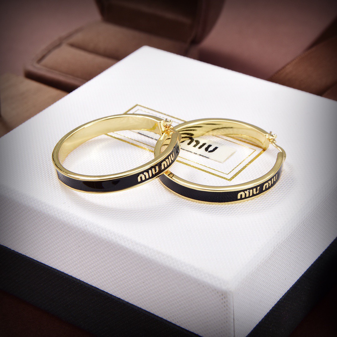 TOP Miu Miu LOGO Earrings - 2 Colors