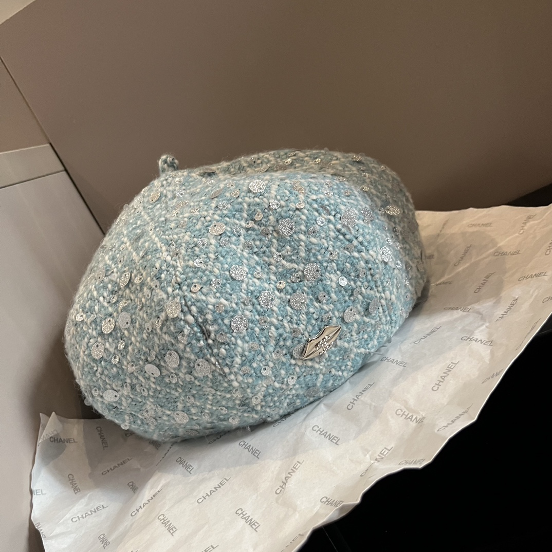 TOP CHANEL Woolen Beret - 4 Color
