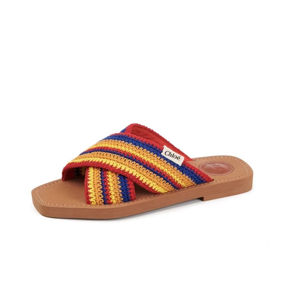 Chloe Woody Polyester Goes With Everything Shoes Sandal (Replica)