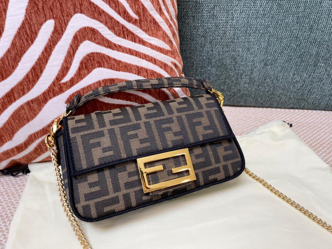 TOP FENDI FENDI Baguette Mini Canvas Bag