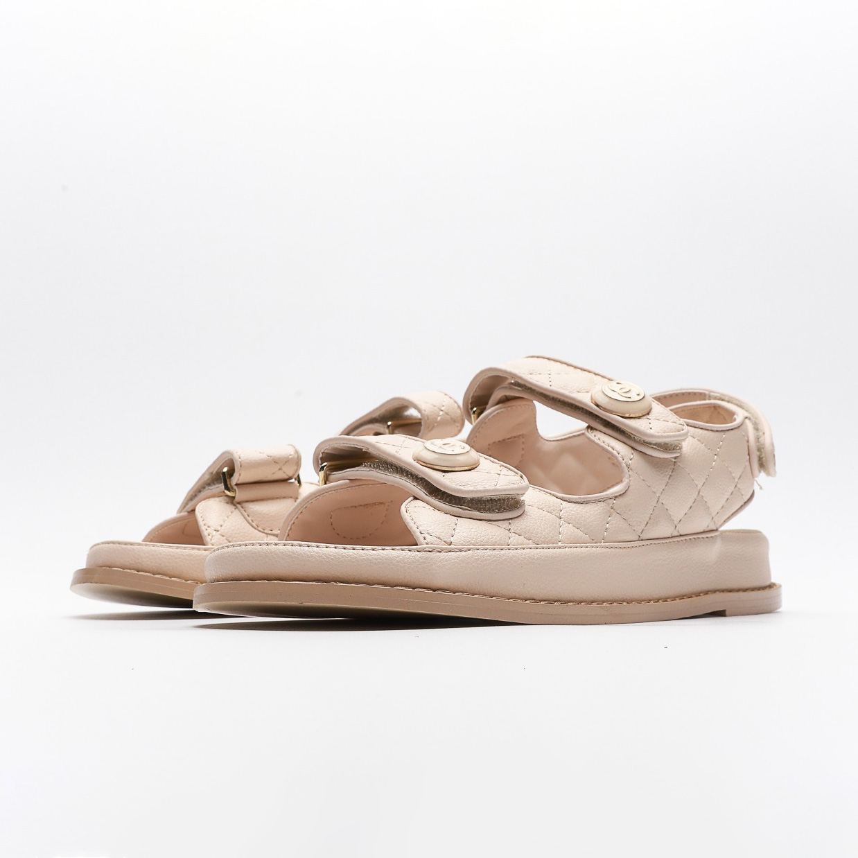 Chanel Velcro Slide Sandals Slippers Slide(Replica)