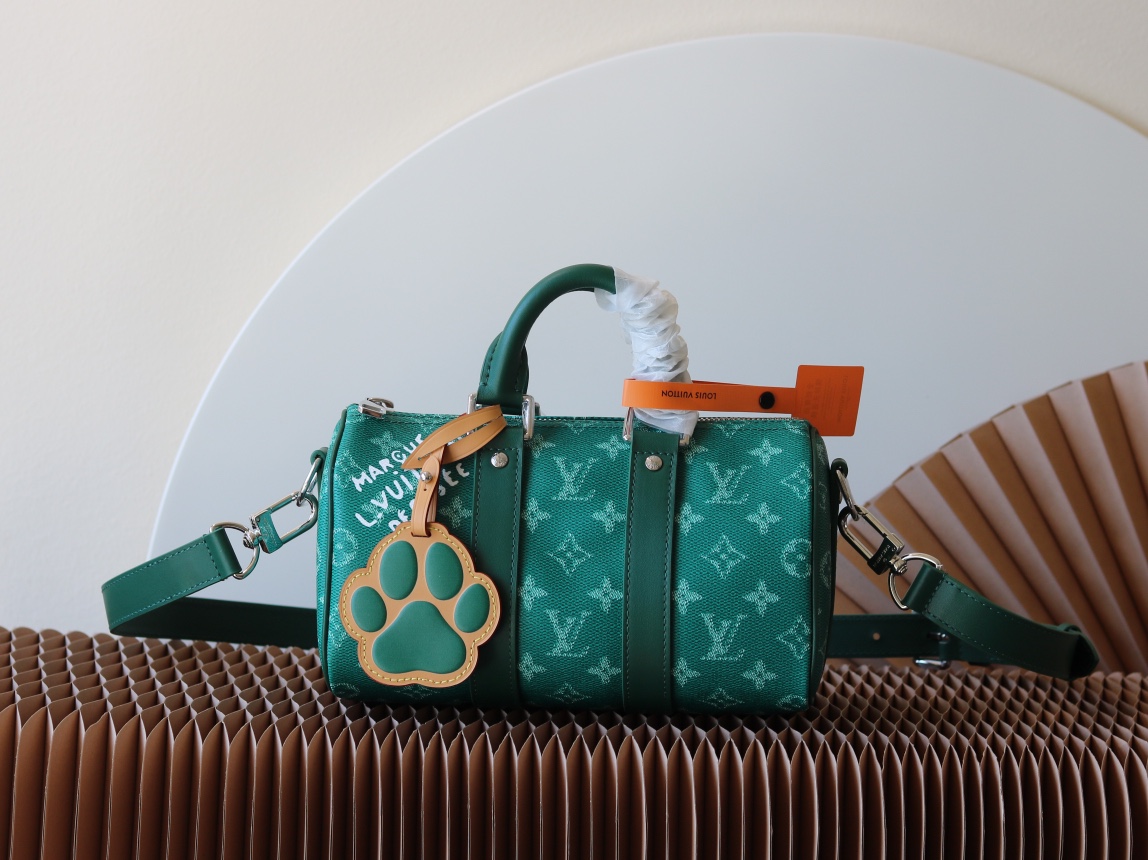 TOP Louis Vuitton LV  Keepall 25 Bag 25✘15✘11 cm-Green
