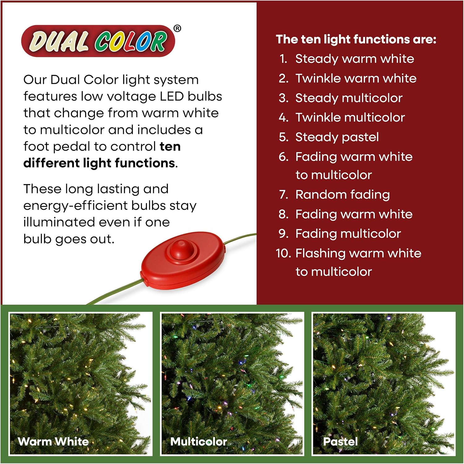 National Tree Company 7.5ft Pre-Lit Dunhill Fir Artificial Christmas Tree