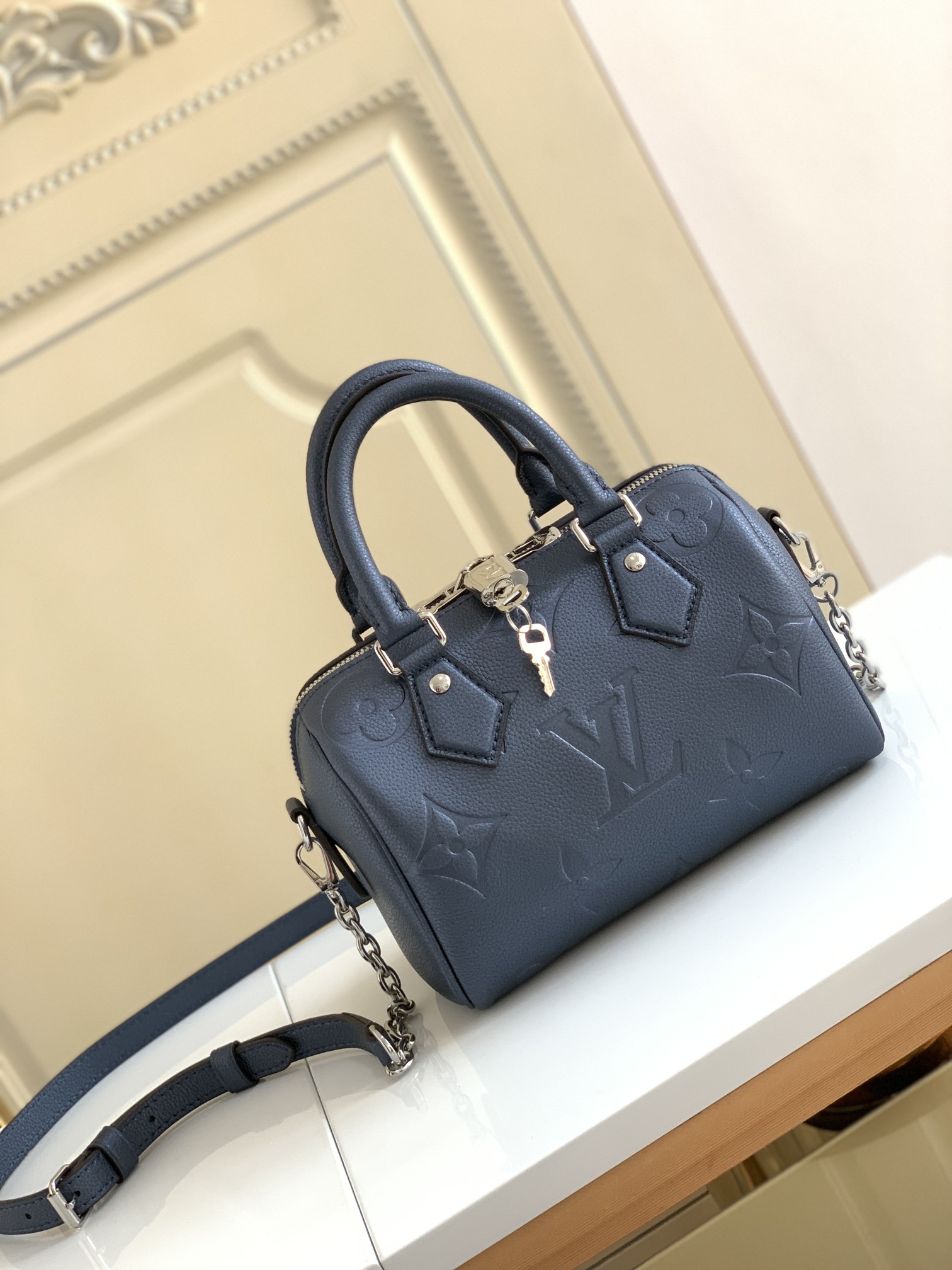 TOP Louis Vuitton LV Speedy Bandoulière 20 Bag 20.5 x 13.5 x 12 cm- Blue& Black