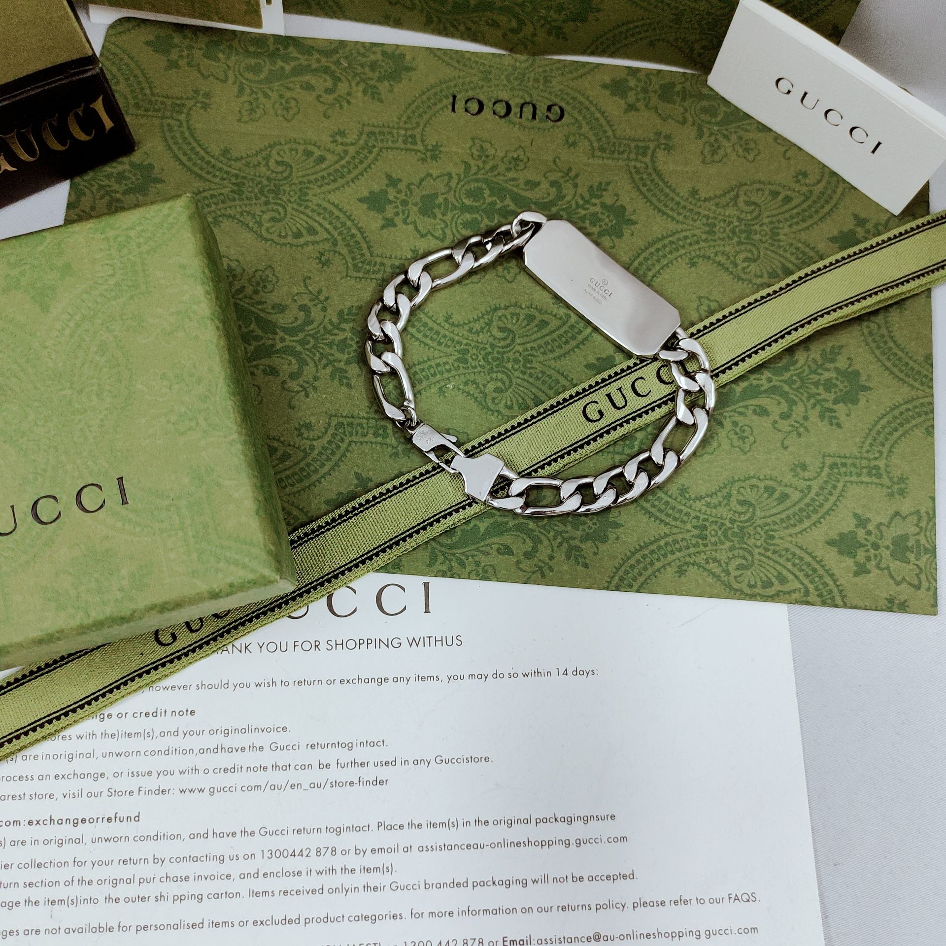 TOP GUCCI Bee Bracelet - Silver