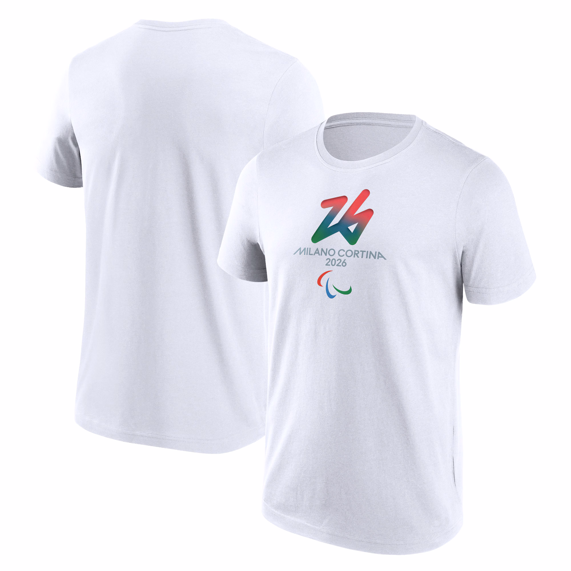 Milano Cortina 2026 Paralympics Primary Logo Graphic T-Shirt - White