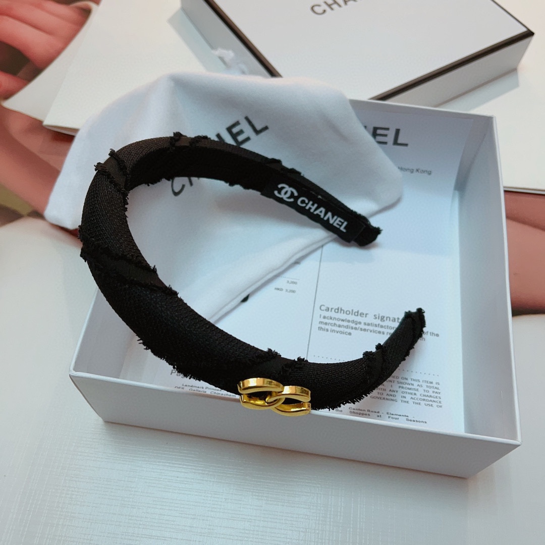 TOP CHANEL The Latest Small Incense headband - 2 Colour