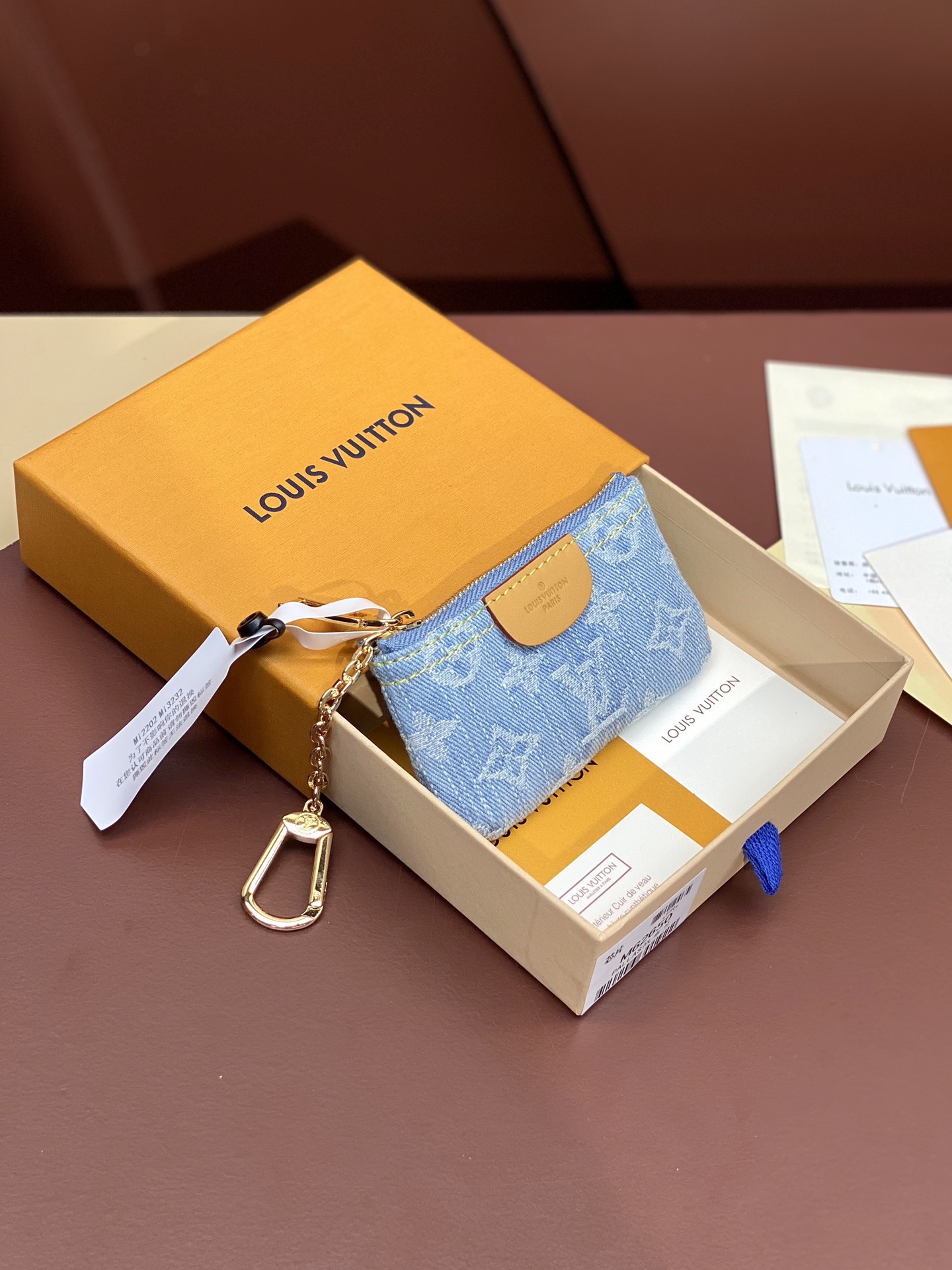 TOP Louis Vuitton LV Zippy Coin Purse 12x7x1.5cm - Monogram Denim Blue