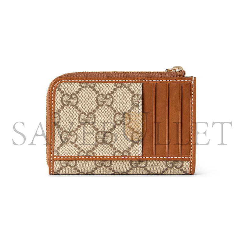 GUCCI GG EMBLEM ZIP CARD CASE 821804 (13*8.5*3cm)