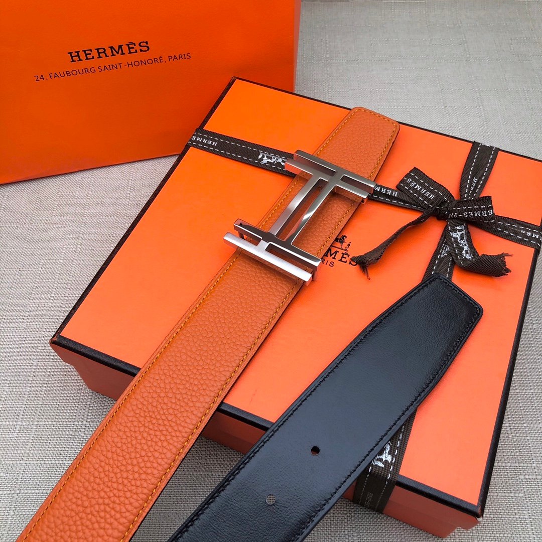 Hermès H Belt Buckle & Reversible Brown For Women, Women Belt 380MM