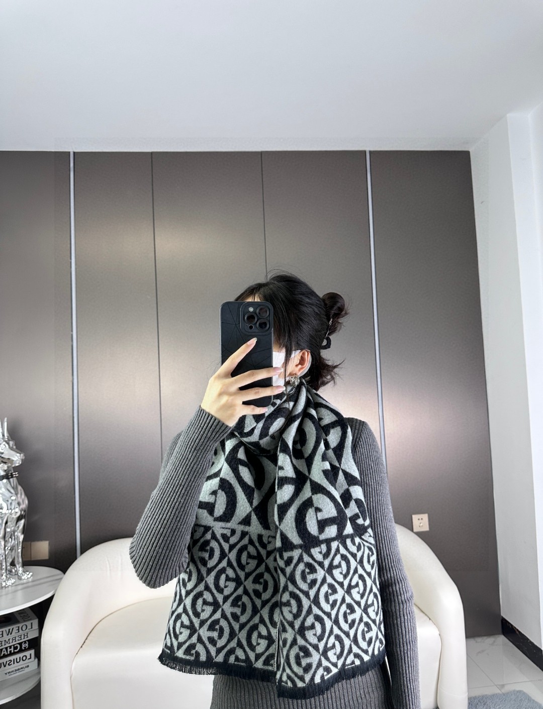 TOP GUCCI Cashmere Scarf 45×185 cm
