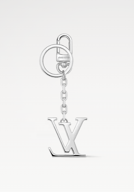 TOP Louis Vuitton LV Initials Key Holder And Bag Charm - Silver