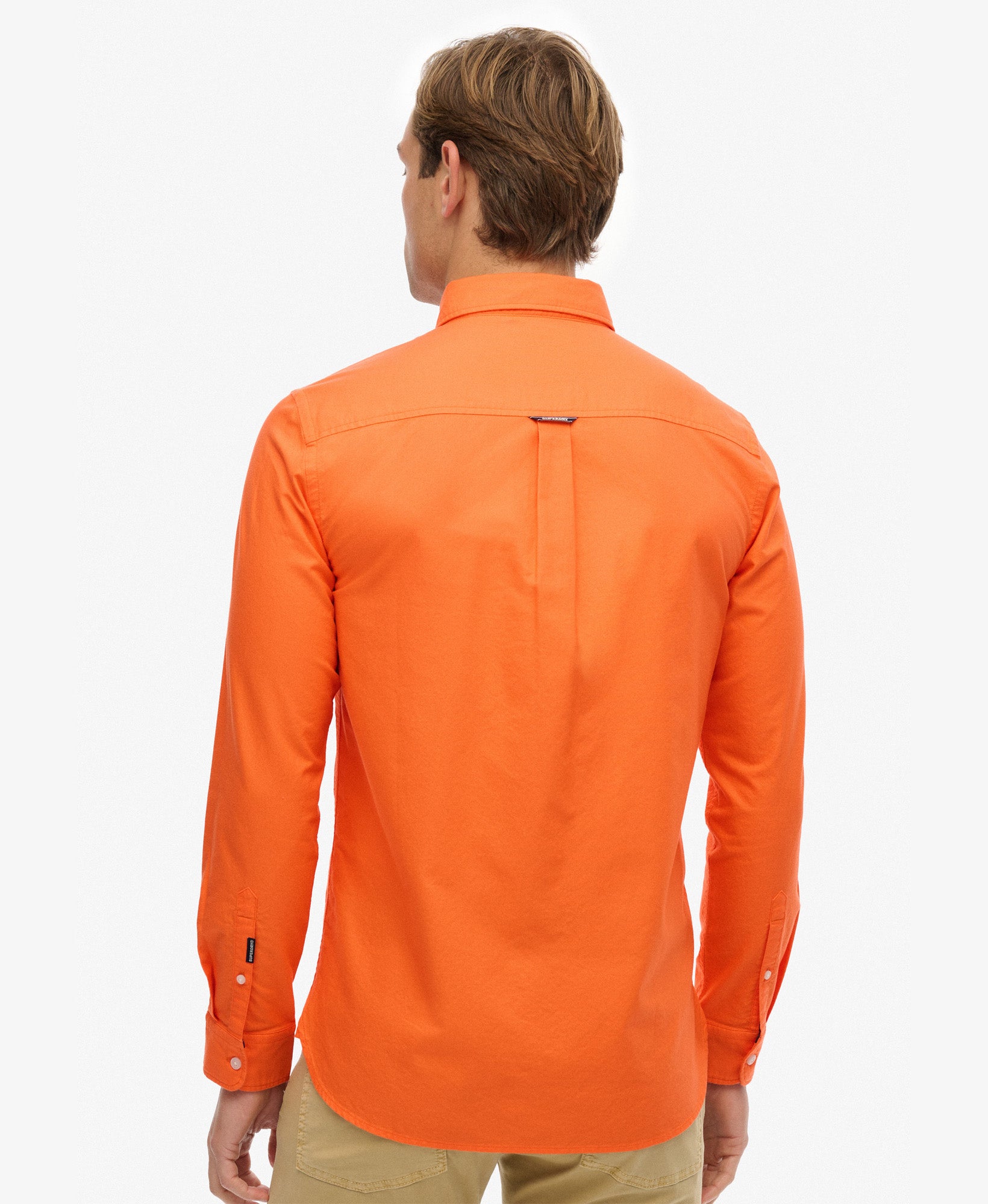 Classic Oxford Long Sleeve Shirt | Orange Chill