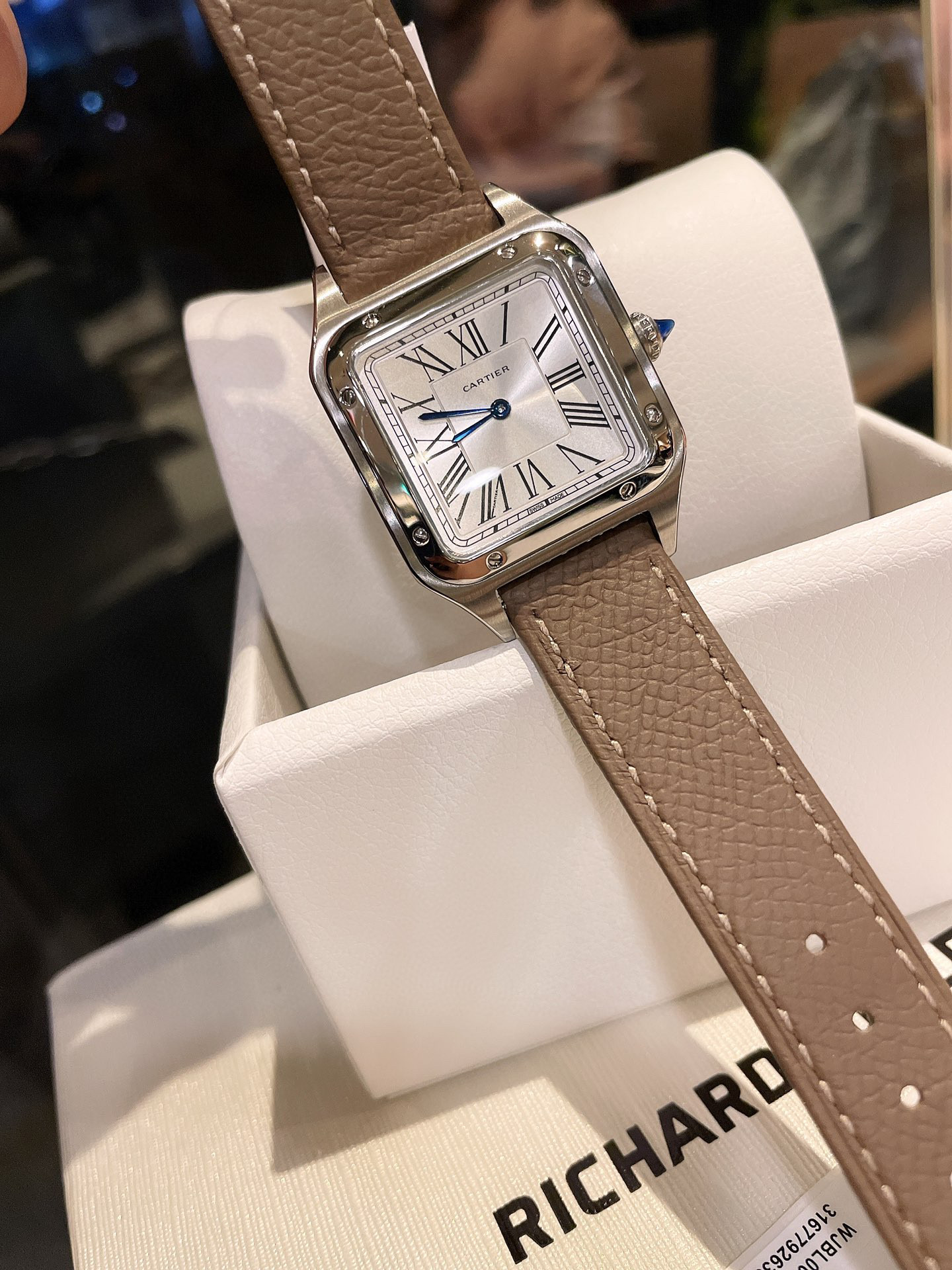 TOP Cartier Santos - Dumont Lady Watch Leather