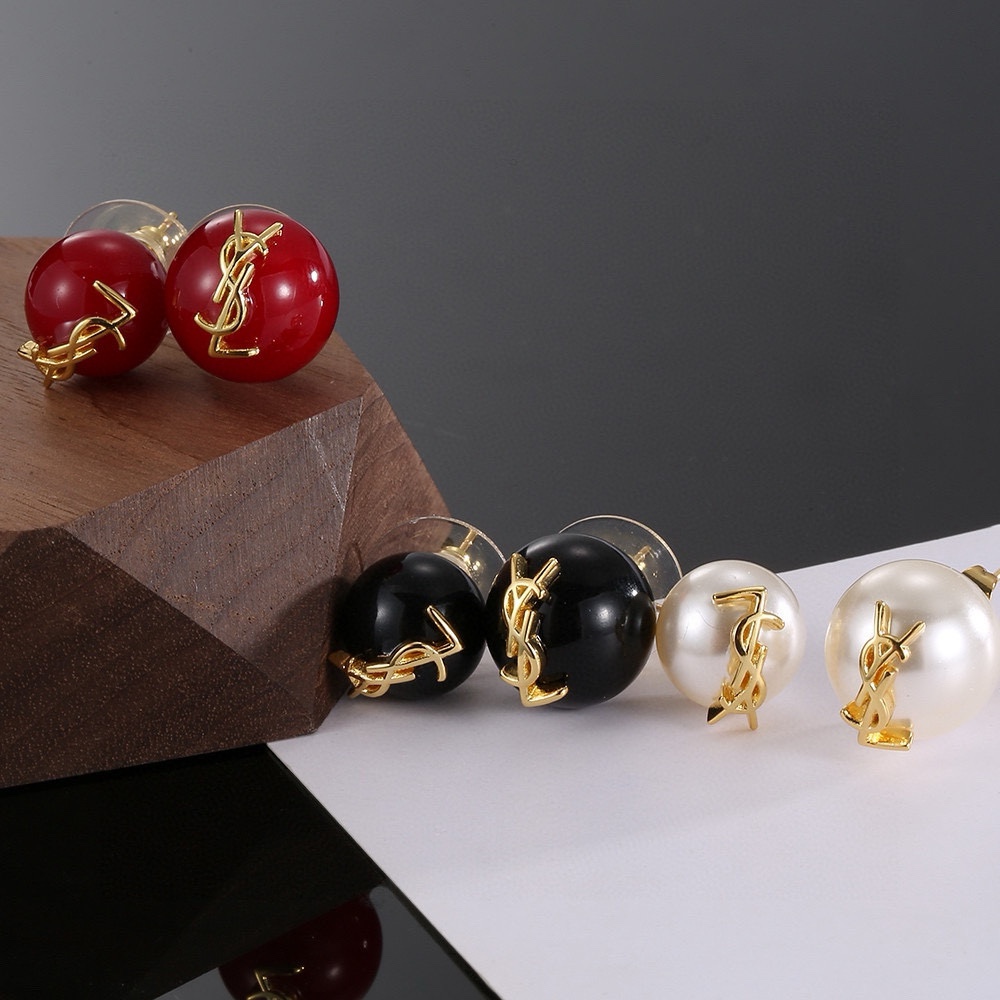 TOP Yves Saint Laurent YSL Pearl Earrings - 3 Colors