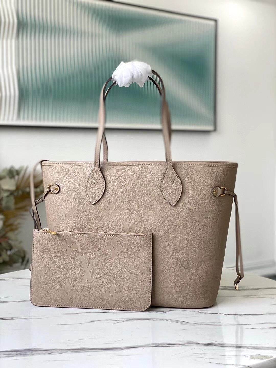 TOP Louis Vuitton LV L.V Neverfull MM Empreinte - Turtle Doves