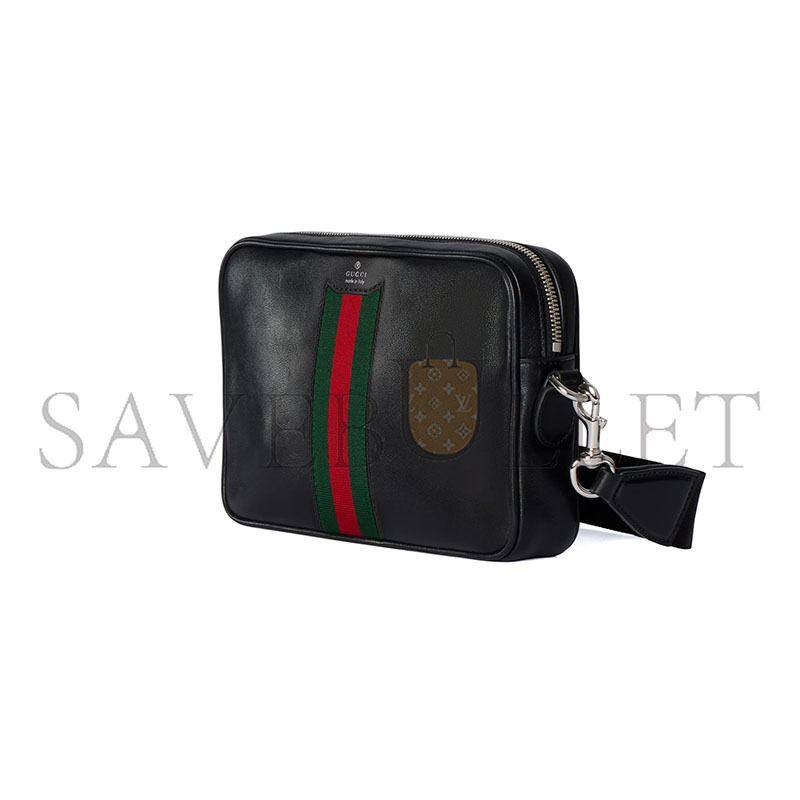 GUCCI WEB TRADEMARK SMALL CROSSBODY BAG 866982 (24*15*4cm)